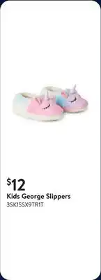 Walmart Kids George Slippers offer