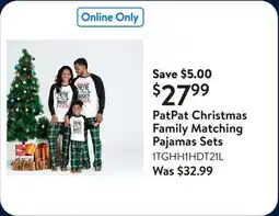 Walmart PatPat Christmas Family Matching Pajamas Sets offer