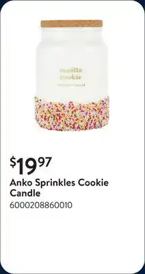 Walmart Anko Sprinkles Cookie Candle offer