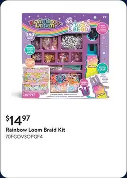 Walmart Rainbow Loom Braid Kit offer