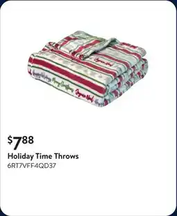 Walmart Holiday Time Throws offer