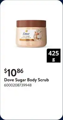 Walmart Dove Sugar Body Scrub offer