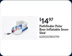 Walmart Pathfinder Polar Bear Inflatable Snow Sled offer