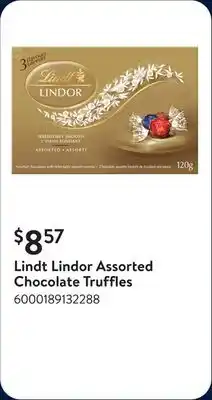Walmart Lindt Lindor Assorted Chocolate Truffles offer