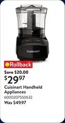 Walmart Cuisinart Handheld Appliances offer