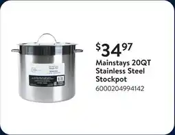 Walmart Mainstays 20QT Stainless Steel Stockpot offer