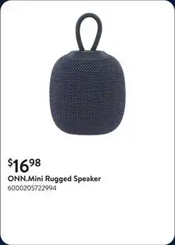 Walmart ONN.Mini Rugged Speaker offer