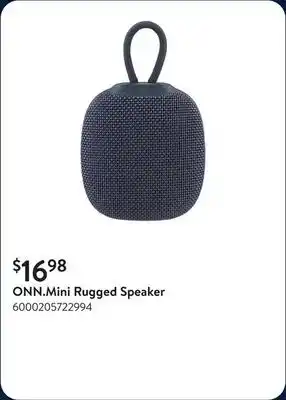 Walmart ONN.Mini Rugged Speaker offer