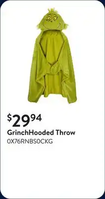 Walmart GrinchHooded Throw offer