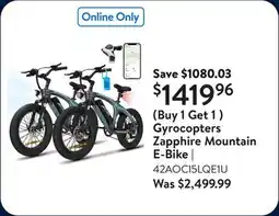 Walmart (Buy 1 Get 1 ) Gyrocopters Zapphire Mountain E-Bike | offer