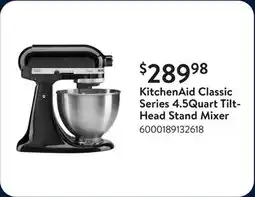 Walmart KitchenAid Classic Series 4.5Quart Tilt-Head Stand Mixer offer