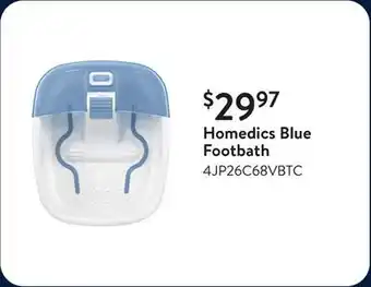 Walmart Homedics Blue Footbath offer
