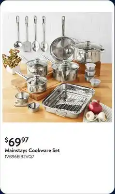 Walmart Mainstays Cookware Set offer