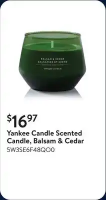 Walmart Yankee Candle Scented Candle, Balsam & Cedar offer