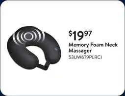 Walmart Memory Foam Neck Massager offer