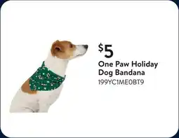 Walmart One Paw Holiday Dog Bandana offer