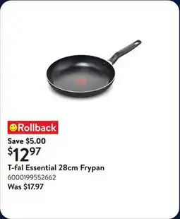 Walmart T-fal Essential 28cm Frypan offer