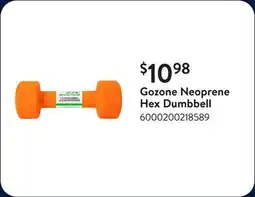 Walmart Gozone Neoprene Hex Dumbbell offer