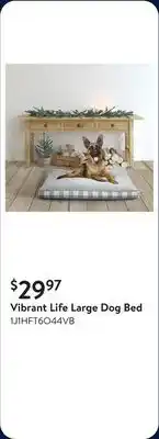 Walmart Vibrant Life Large Dog Bed offer