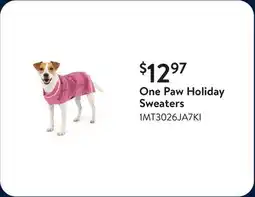 Walmart One Paw Holiday Sweaters offer