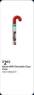 Walmart Kisses Milk Chocolate Cany Cane offer