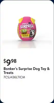 Walmart Bonker's Surprise Dog Toy & Treats offer