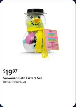 Walmart Snowman Bath Fizzers Set offer