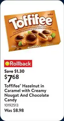 Walmart Toffifee Hazelnut in Caramel with Creamy Nougat And Chocolate Candy offer