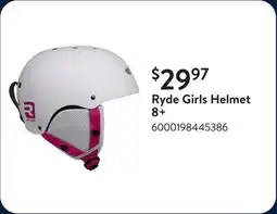 Walmart Ryde Girls Helmet 8+ offer