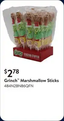 Walmart Grinch Marshmallow Sticks offer