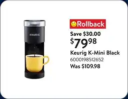 Walmart Keurig K-Mini Black offer