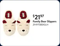 Walmart Family Bear Slippers offer