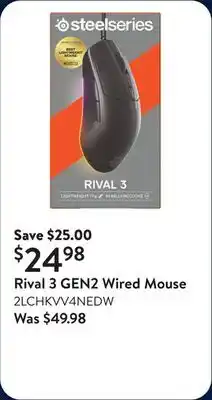 Walmart Rival 3 GEN2 Wired Mouse offer