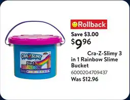 Walmart Cra-Z-Slimy 3 in 1 Rainbow Slime Bucket offer