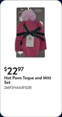 Walmart Hot Paws Toque and Mitt Set offer