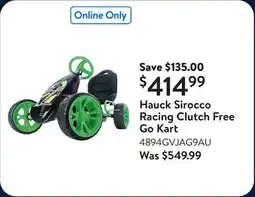 Walmart Hauck Sirocco Racing Clutch Free Go Kart offer