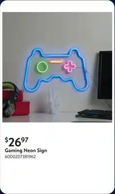 Walmart Gaming Neon Sign offer