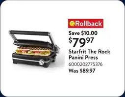 Walmart Starfrit The Rock Panini Press offer