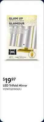 Walmart LED Trifold Mirror offer