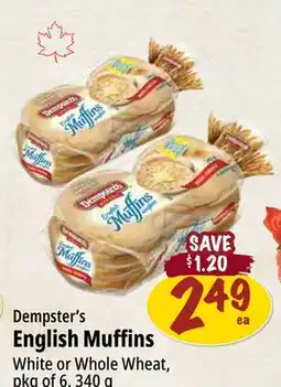 Farm Boy Dempster's English Muffins White Whole offer