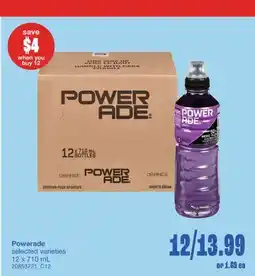 Wholesale Club POWERADE, 12 x 710 mL offer