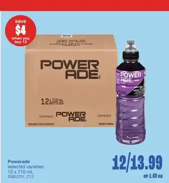 Wholesale Club POWERADE, 12 x 710 mL offer
