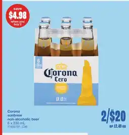 Wholesale Club SUNBREW NON-ALCOHOLIC BEER, 6 X 330 ML offer
