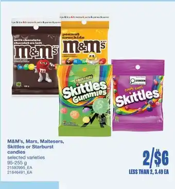 Wholesale Club candies, 95–255 g offer