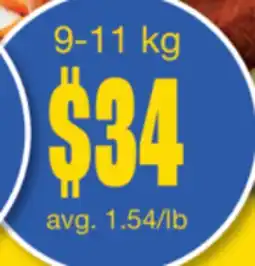 Wholesale Club TURKEY, 9-11 KG offer