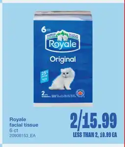 Wholesale Club ROYALE FACIAL TISSUE, 6 CT offer
