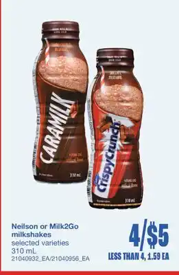 Wholesale Club MILKSHAKES, 310 mL offer