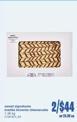 Wholesale Club MARBLE BROWNIE CHEESECAKE 1.36 KG offer
