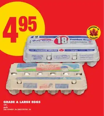 No Frills GRADE A LARGE EGGS, 18' s offer