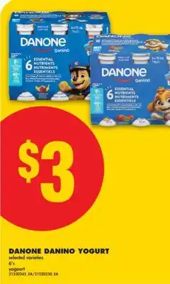 No Frills DANONE DANINO YOGURT, 6's offer